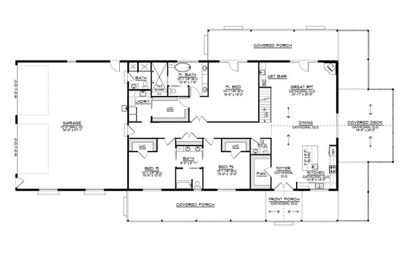 Barndominium Floor Plan - Main Floor Plan #1064-393