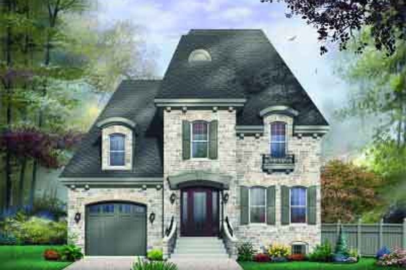 Architectural House Design - European Exterior - Front Elevation Plan #23-574