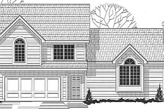 Exterior - Front Elevation for Traditional House Plan #67-643 - 3 bed, 2 bath