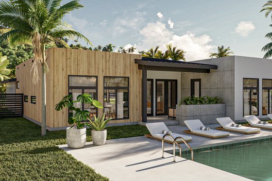 Exterior - Other Elevation for Modern House Plan #455-570 - 2 bed, 2 bath