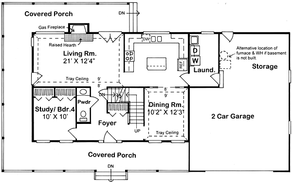 Country Floor Plan - Main Floor Plan #312-548