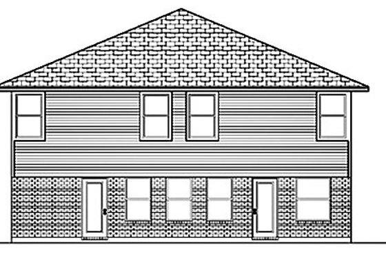 Exterior - Rear Elevation for Traditional House Plan #84-390 - 5 bed, 3 bath
