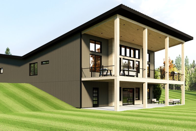 House Blueprint - Exterior - Other Elevation 1 for Contemporary House Plan #1064-449 - 3 bed, 3.5 bath