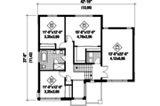 Contemporary Style House Plan - 3 Beds 1 Baths 2342 Sq/Ft Plan #25-4421 