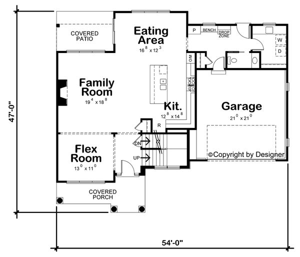 Dream House Plan - Classical Floor Plan - Main Floor Plan #20-2434