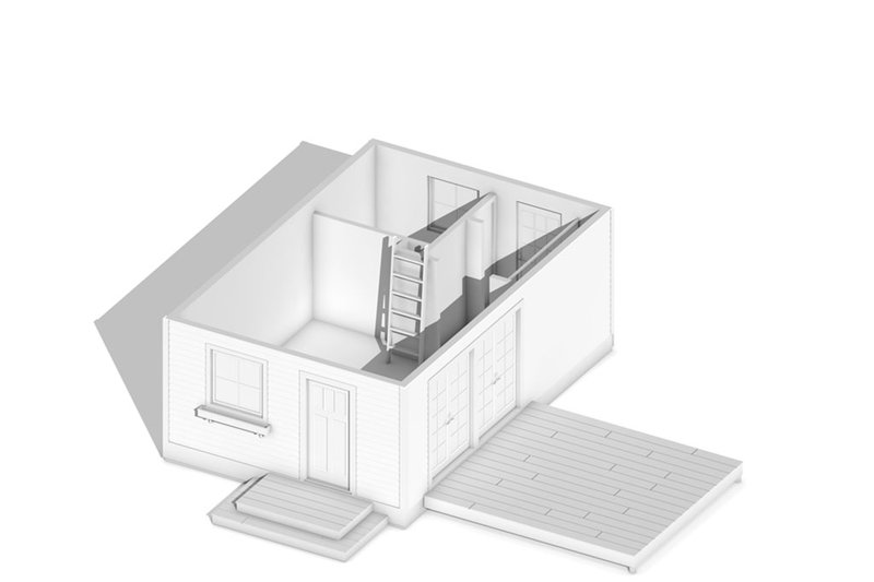Architectural House Design - Exterior - Other Elevation for Cottage House Plan #497-52 - 1 bed, 1 bath