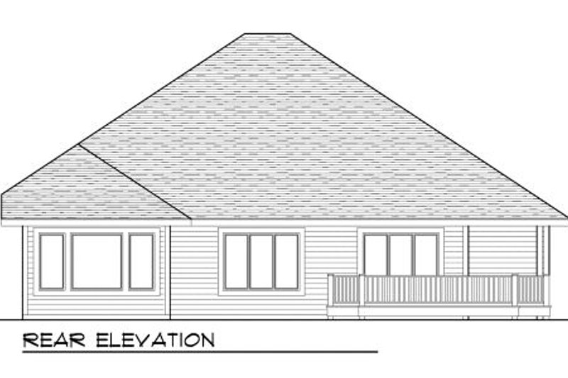 Dream House Plan - Exterior - Rear Elevation for Craftsman House Plan #70-998 - 2 bed, 2 bath