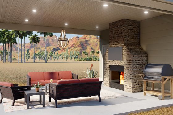 Exterior - Outdoor Living for Traditional House Plan #1060-94, 0 bath