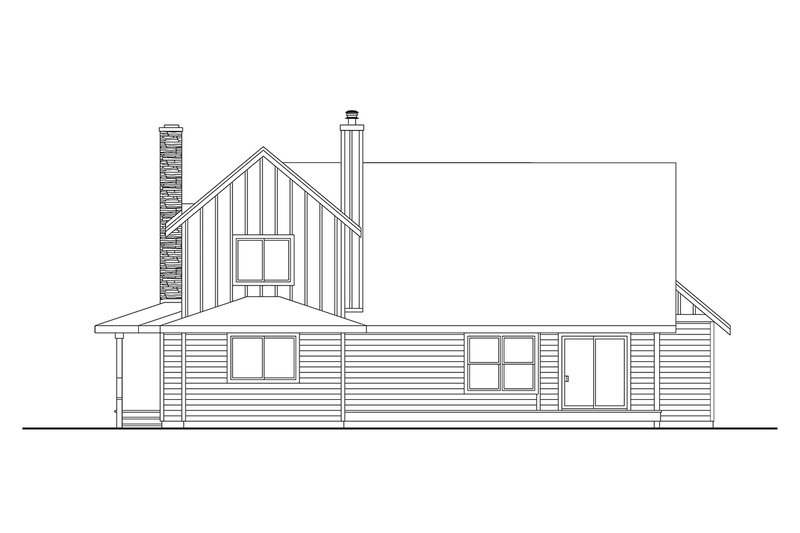 Home Plan - Exterior - Rear Elevation for Farmhouse House Plan #124-1337 - 3 bed, 2.5 bath