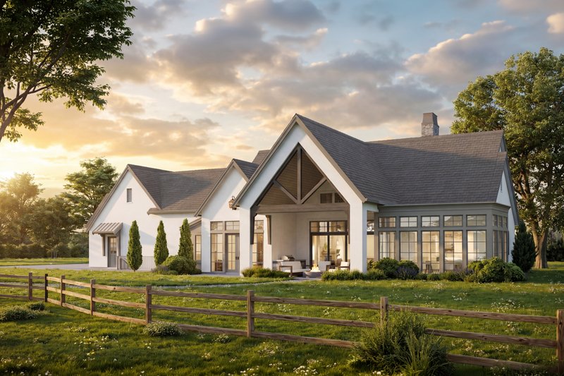 Home Plan - Exterior - Rear Elevation for Contemporary House Plan #1114-109 - 4 bed, 3 bath