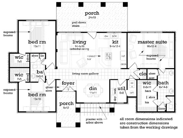 Contemporary Floor Plan - Main Floor Plan #45-621