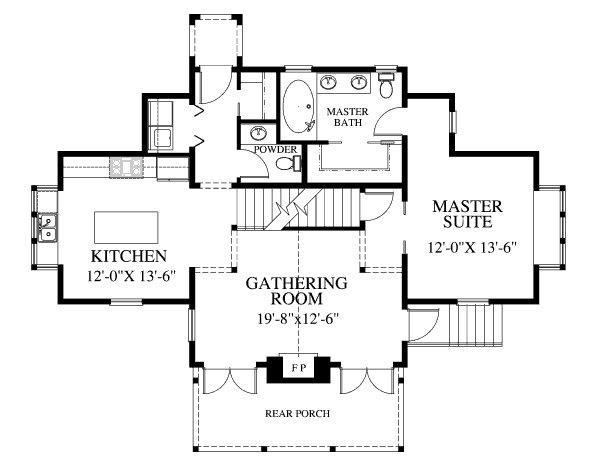 Craftsman Floor Plan - Main Floor Plan #426-9