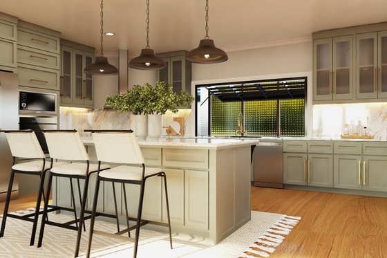 Interior - Kitchen 1 for Contemporary House Plan #1064-367 - 4 bed, 4.5 bath