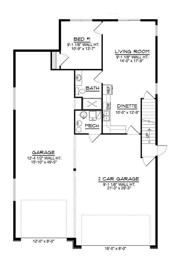 Dream House Plan - Craftsman Floor Plan - Main Floor Plan #1064-340