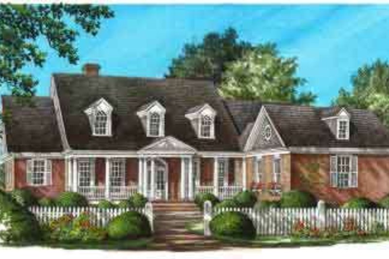 Architectural House Design - Colonial Exterior - Front Elevation Plan #137-228