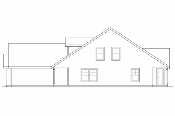 Exterior - Other Elevation 2 for Craftsman House Plan #124-808 - 6 bed, 4 bath