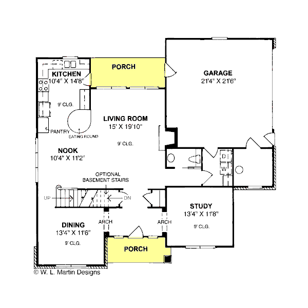 Architectural House Design - Traditional Floor Plan - Main Floor Plan #20-311