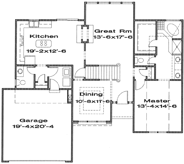Traditional Floor Plan - Main Floor Plan #6-201