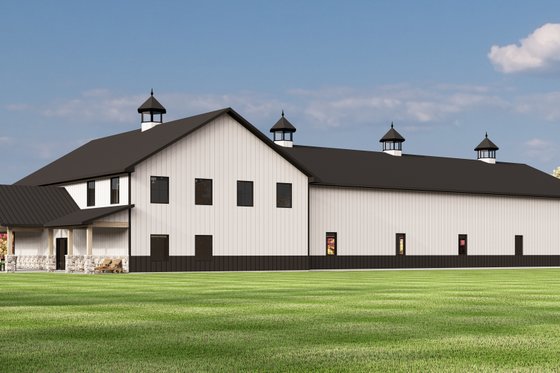 Exterior - Rear Elevation for Barndominium House Plan #1064-382 - 2 bed, 2.5 bath
