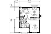 Traditional Style House Plan - 1 Beds 1.5 Baths 1364 Sq/Ft Plan #25-4202 
