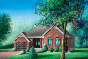 European Exterior - Front Elevation Plan #25-4823