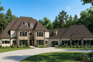 European Exterior - Front Elevation Plan #17-2437