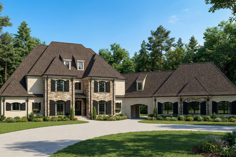 Architectural House Design - European Exterior - Front Elevation Plan #17-2437