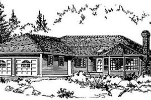 Ranch Exterior - Front Elevation Plan #18-101