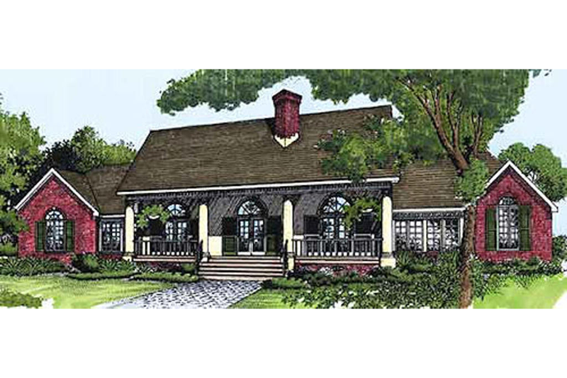 Dream House Plan - Farmhouse Exterior - Front Elevation Plan #320-405