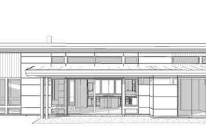 Exterior - Rear Elevation for Modern House Plan #895-154 - 2 bed, 2 bath