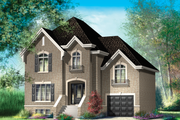 European Style House Plan - 4 Beds 1 Baths 2048 Sq/Ft Plan #25-4712 