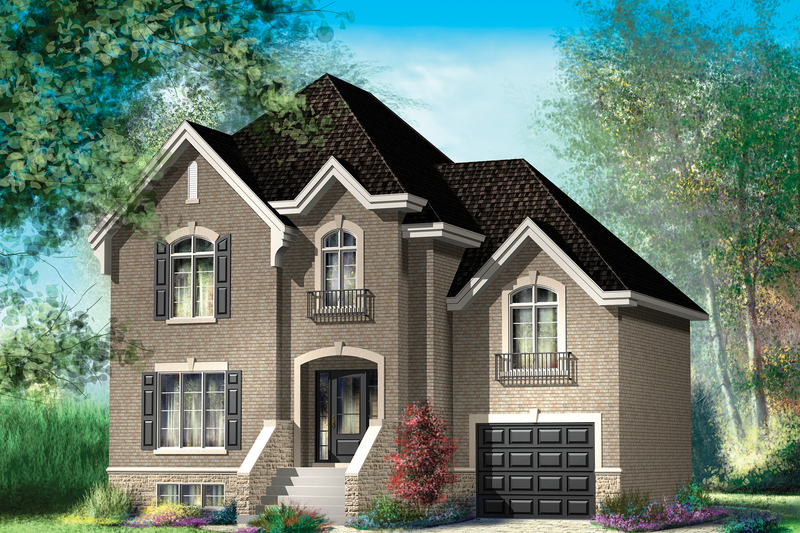 Dream House Plan - European Exterior - Front Elevation Plan #25-4712
