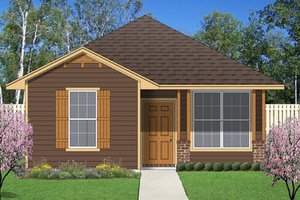 Cottage Exterior - Front Elevation Plan #84-510