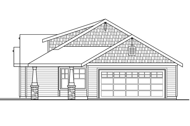 Home Plan - Exterior - Other Elevation 1 for Craftsman House Plan #124-695 - 3 bed, 2 bath