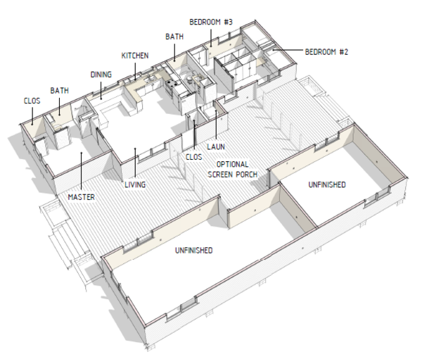 Modern Floor Plan - Main Floor Plan #460-9