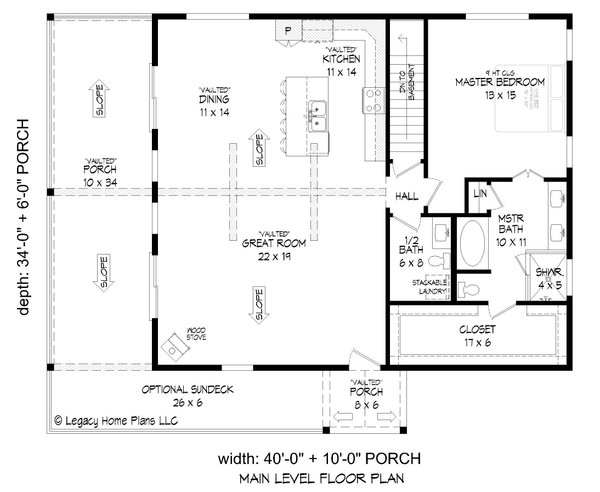 Dream House Plan - Country Floor Plan - Main Floor Plan #932-602