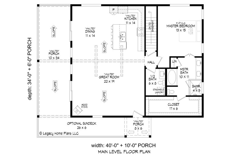 Dream House Plan - Floor Plan - Main Floor for Country House Plan #932-602 - 3 bed, 2.5 bath