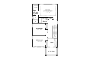 Floor Plan - Upper Floor for Traditional House Plan #424-209 - 3 bed, 2.5 bath