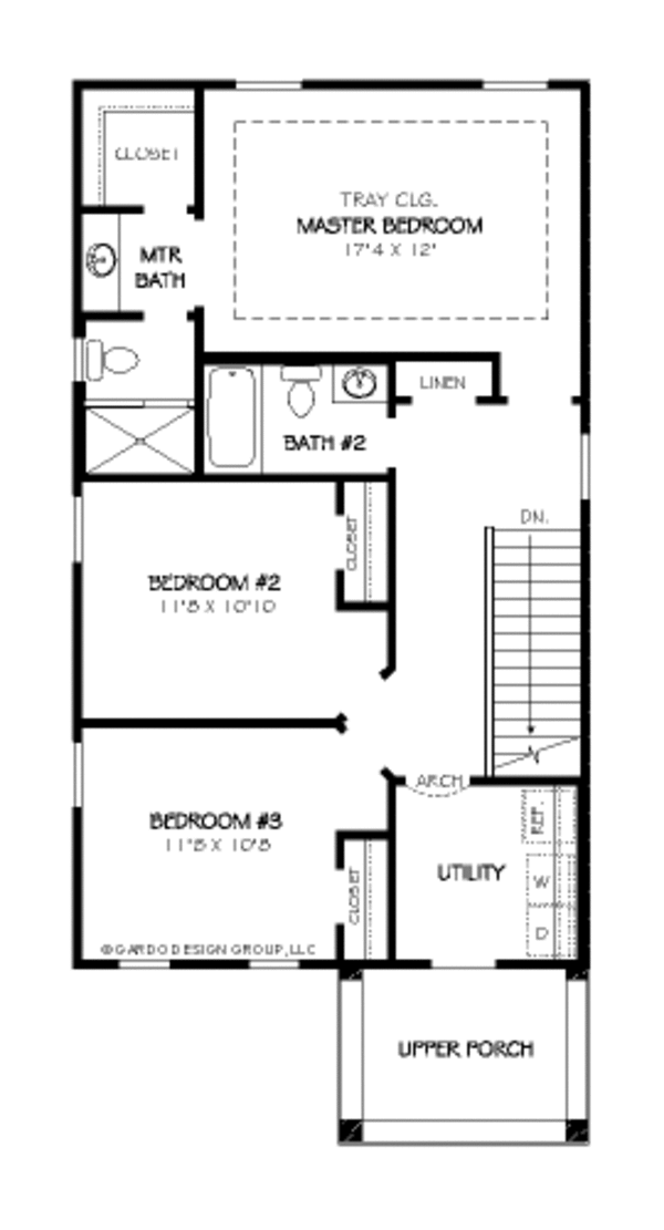Traditional Floor Plan - Upper Floor Plan #424-209