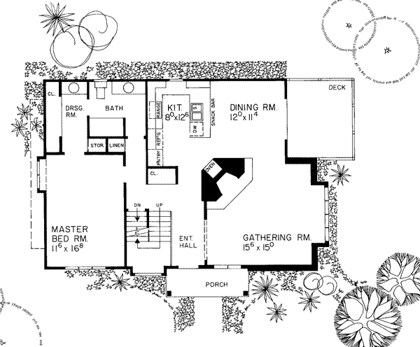 House Blueprint - Floor Plan - Main Floor Plan #72-203