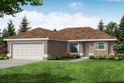 Mediterranean Style House Plan - 3 Beds 2 Baths 1352 Sq/Ft Plan #124-433 