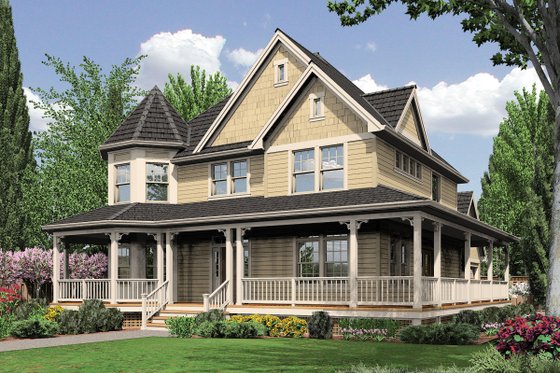 Front View - 2400 square foot Country Home
