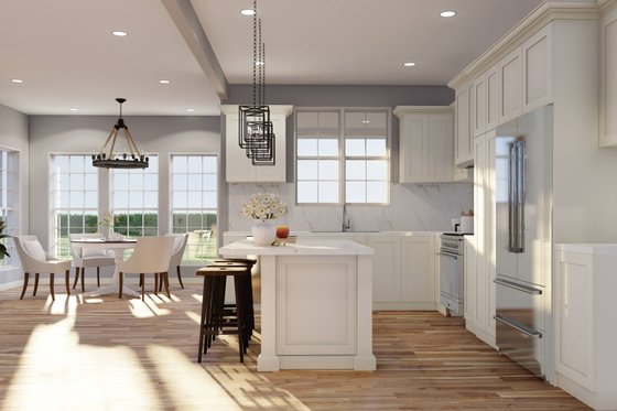 Interior - Kitchen for European House Plan #17-2060 - 4 bed, 3 bath