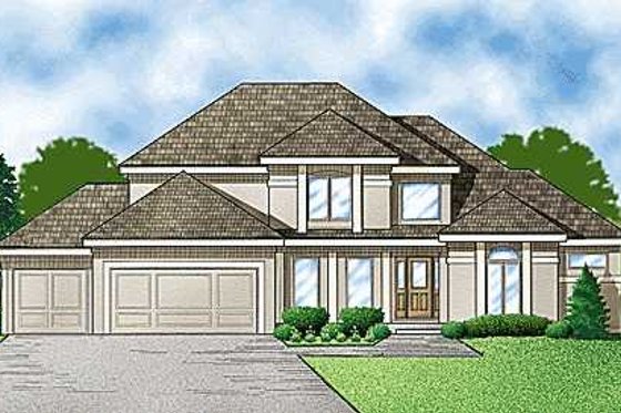 Exterior - Front Elevation for Traditional House Plan #67-221 - 4 bed, 3 bath