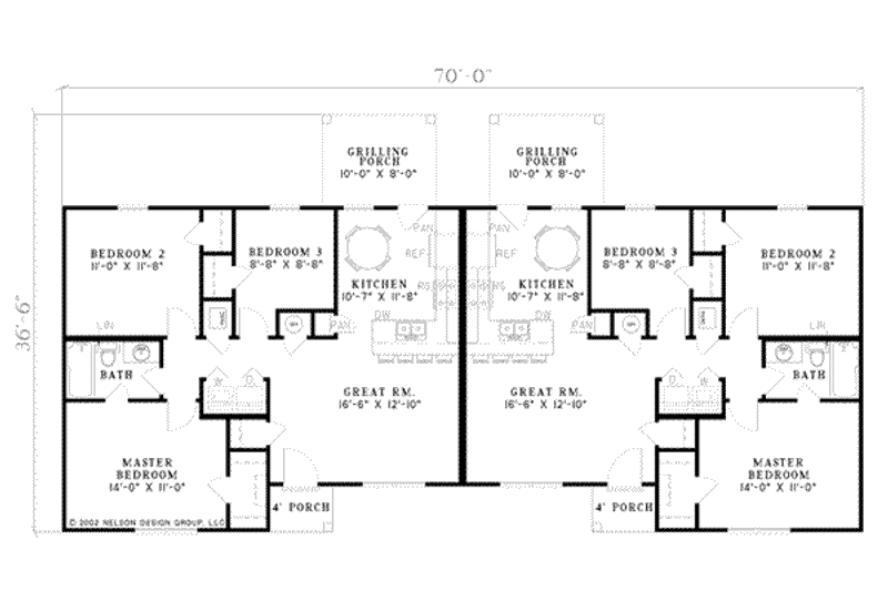Dream House Plan - Floor Plan - Main Floor for Ranch House Plan #17-616 - 3 bed, 1 bath
