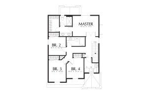 Floor Plan - Upper Floor for Traditional House Plan #48-516 - 4 bed, 2.5 bath