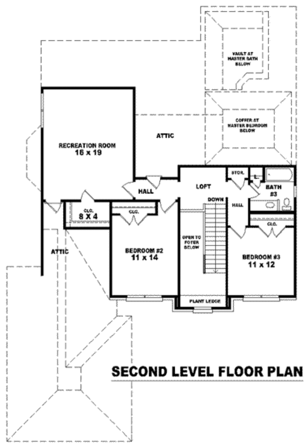European Floor Plan - Upper Floor Plan #81-1059
