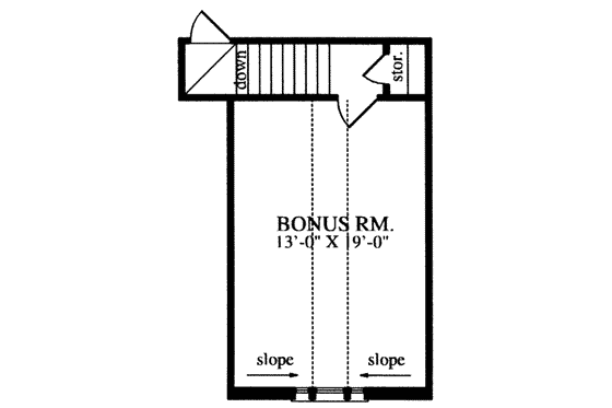 Floor Plan - Other Floor for Mediterranean House Plan #42-296 - 3 bed, 2 bath