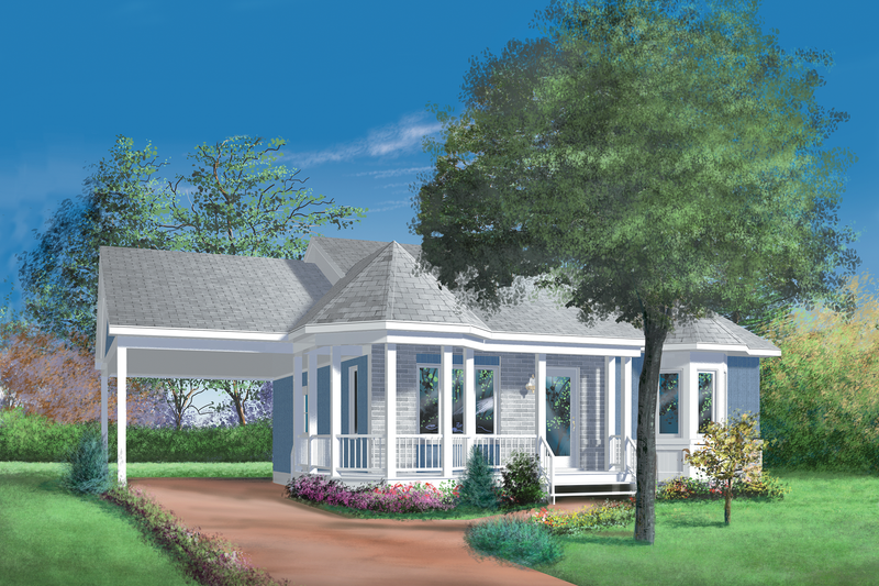 House Blueprint - Cottage Exterior - Front Elevation Plan #25-1023