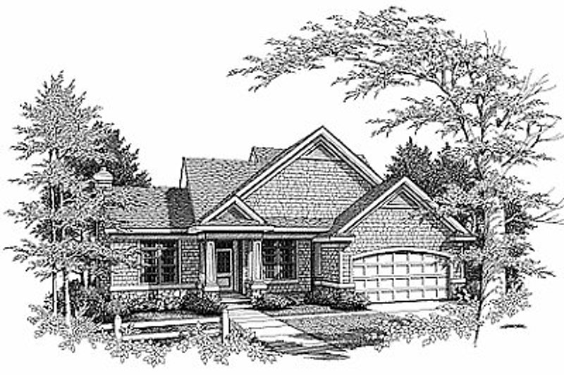 Architectural House Design - Traditional Exterior - Front Elevation Plan #70-228